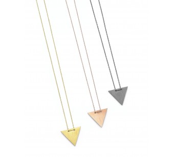 Silver triangle necklace
