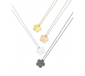 Ασημένιο κολιέ λουλούδι