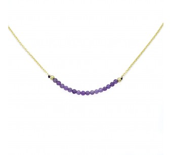 Faceted Cut Stone Necklace