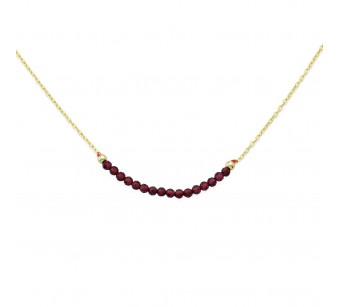 Faceted Cut Stone Necklace