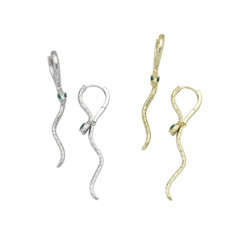 Serpent Hanging Earrings