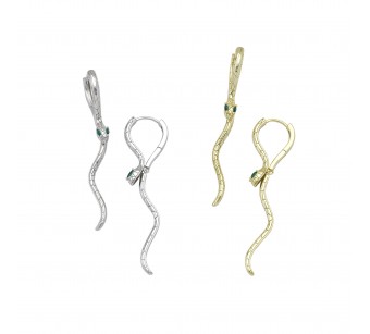 Serpent Hanging Earrings