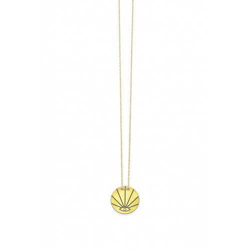 Silver eye-rays necklace