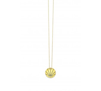 Silver eye-rays necklace