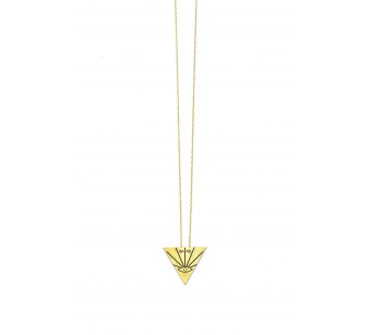Silver eye-rays necklace
