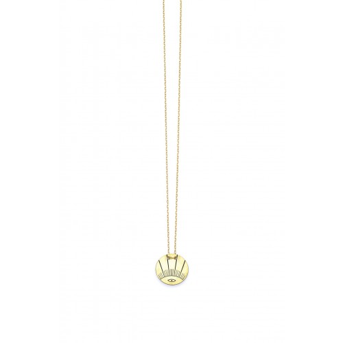Silver eye-sun necklace