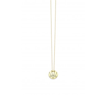 Silver eye-sun necklace