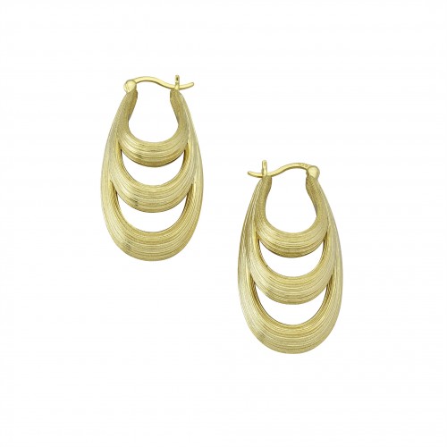 Triple-Open Hoop Earrings