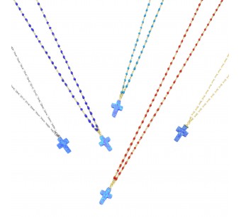 Cross Enamel Necklace