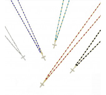 Cross Enamel Necklace