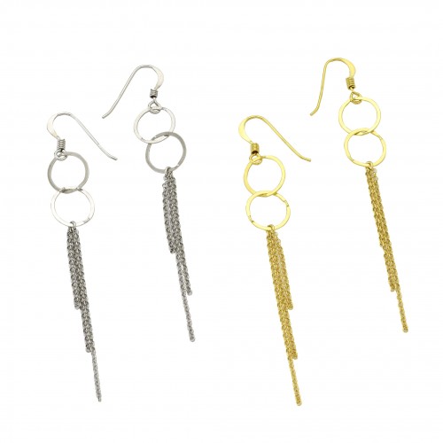 Hanging Links Earrings with Chain