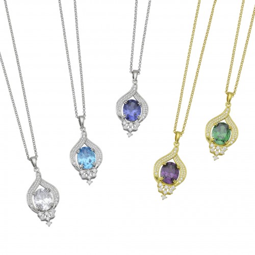 Oval Stone Necklace