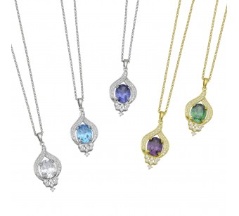 Oval Stone Necklace