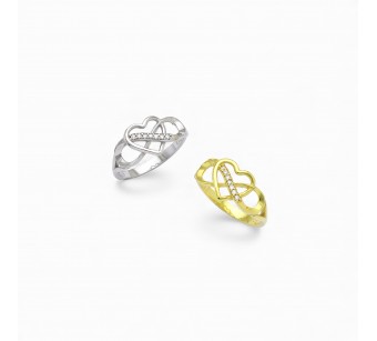 Heart & Infinity Ring