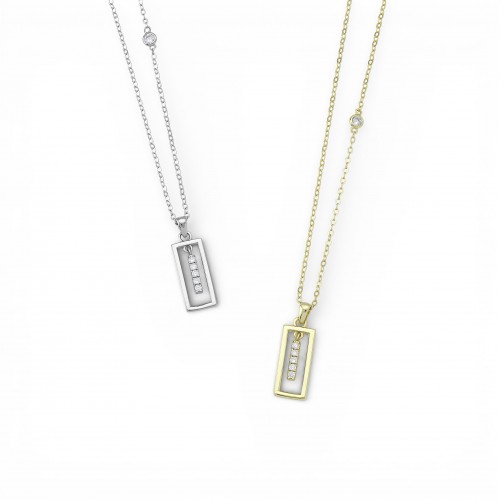 Hanging Rectangle Necklace