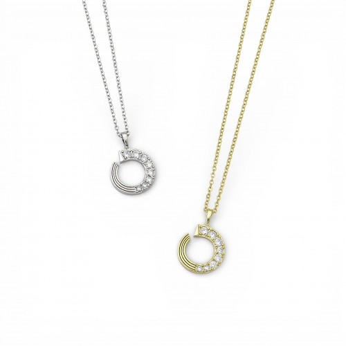 Hanging Hoop Necklace
