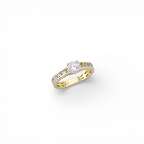 Solitaire Half Eternity Ring