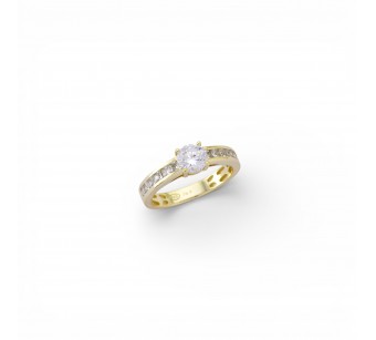 Solitaire Half Eternity Ring