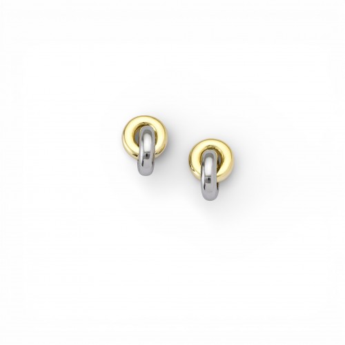 Two-Tone United Hoop Earrings