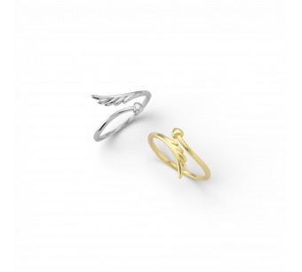 Feather By Pass Ring