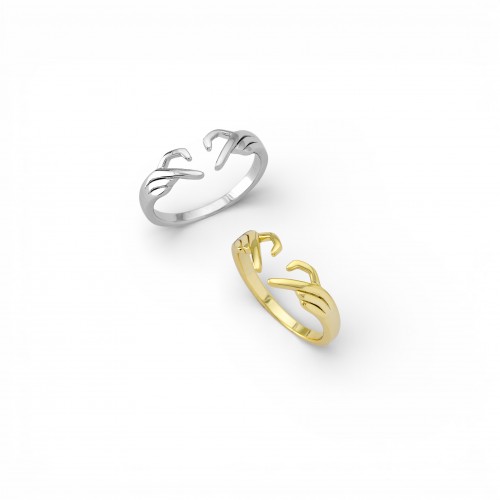 Finger-Heart Open Ring