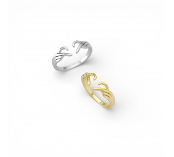 Finger-Heart Open Ring