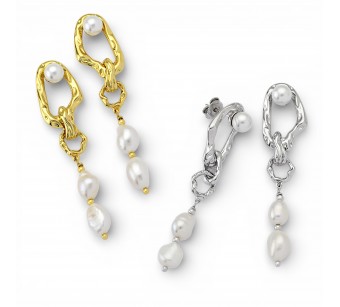 Hanging "Crumpled" Earrings...