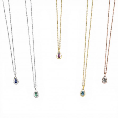 Silver drop necklace