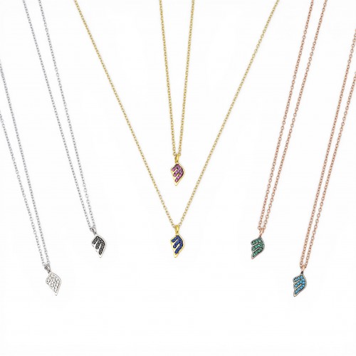 Silver wing necklace