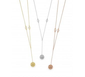 Silver 3D sphere necklace