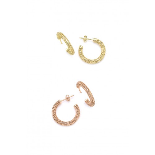 Silver 3D cribs earrings