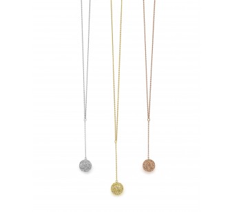 Silver 3D sphere necklace