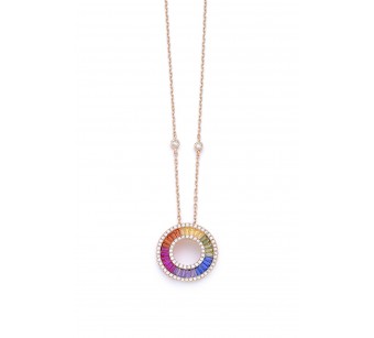 Silver circle necklace