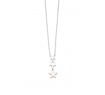 Silver stars necklace