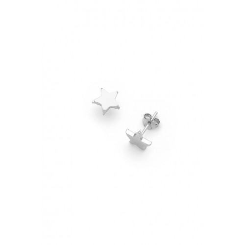 Silver star earrings