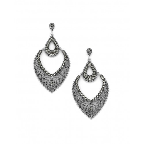 Earrings with marcasite