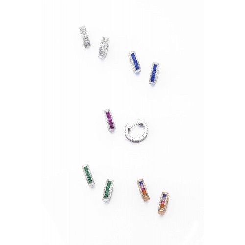 Rainbow Hoop Earrings