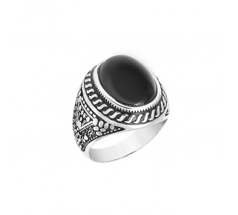 Men's silver ring