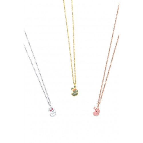 Silver rabbit necklace