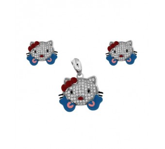 Silver jewellery set for...