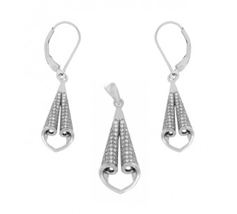 Silver jewellery set
