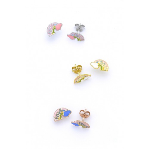 Silver cloud-love earrings