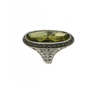 Silver marcasite ring