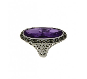 Silver marcasite ring 2