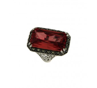 Silver marcasite ring