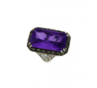 Silver marcasite ring 2