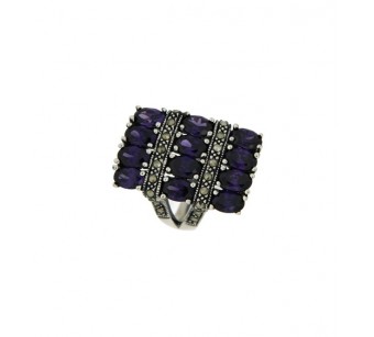 Silver marcasite ring