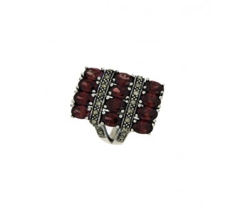 Silver marcasite ring 2