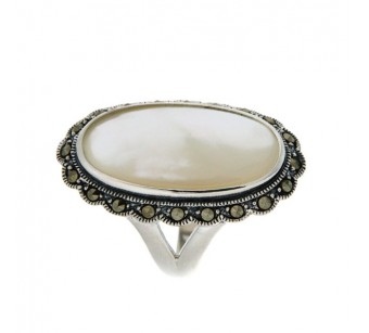 Silver marcasite ring 2