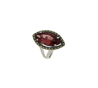 Silver marcasite ring 2